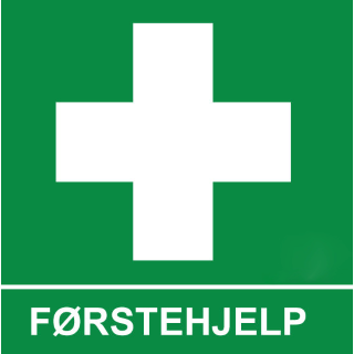 Skilt for merking av førstehjelp 15x 15 cm